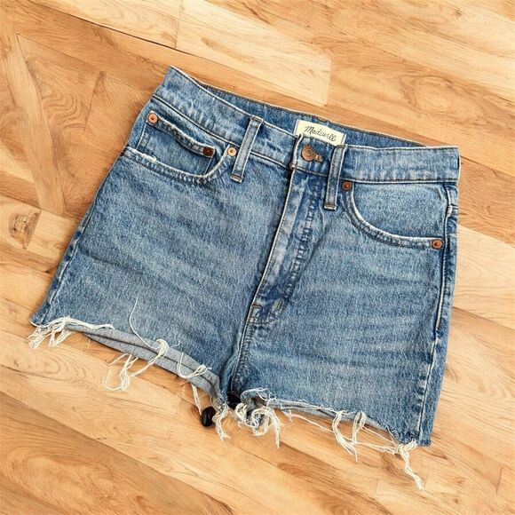 Madewell Classic Straight Cut Off Shorts Denim Jeans Light Wash 24” - Picture 1 of 8